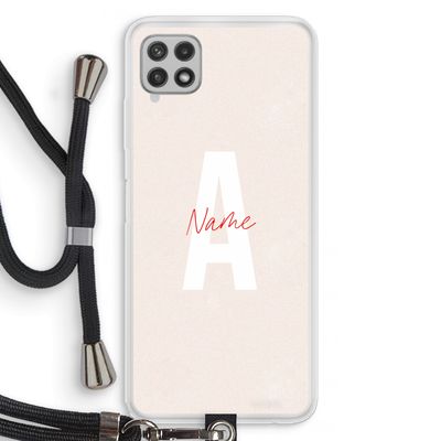 Strawberry Milkshake: Samsung Galaxy A22 4G Transparant Hoesje met koord