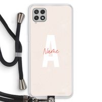 Strawberry Milkshake: Samsung Galaxy A22 4G Transparant Hoesje met koord