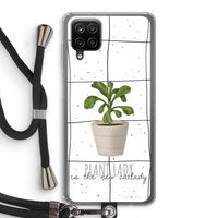 Kamerplant op vensterruit: Samsung Galaxy A12 Transparant Hoesje met koord