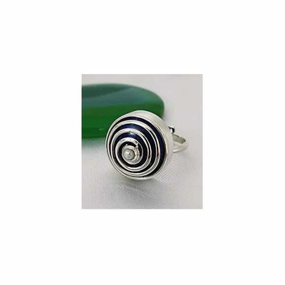 Zilveren Ring Lapis Lazuli Spiraal