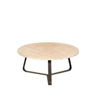 PTMD Micka Black Travertine Coffeetable Round Medium