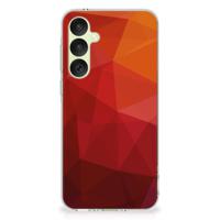 TPU Hoesje voor Samsung Galaxy A35 Polygon Red - thumbnail