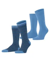 Burlington 2-paar Everyday heren sokken - Stripe - Biologisch katoenen sokken met streep print