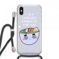 I'm A Hopeless Ramen-Tic For You: iPhone XS Max Transparant Hoesje met koord