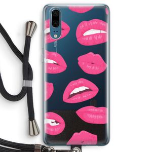 Bite my lip: Huawei P20 Transparant Hoesje met koord