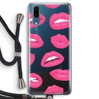 Bite my lip: Huawei P20 Transparant Hoesje met koord