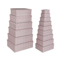 Set decoratieve dozen Versa Rood Karton Rozen (15 Onderdelen)