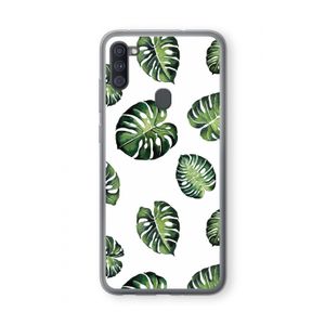 Tropische bladeren: Samsung Galaxy A11 Transparant Hoesje