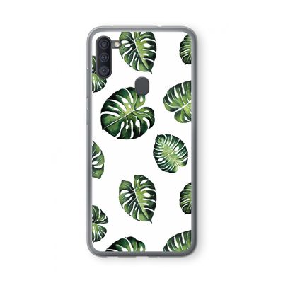 Tropische bladeren: Samsung Galaxy A11 Transparant Hoesje