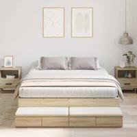 Opbergbedframe Sonoma Eiken 236.5 x 160 x 31.5 cm Bewerkt hout
