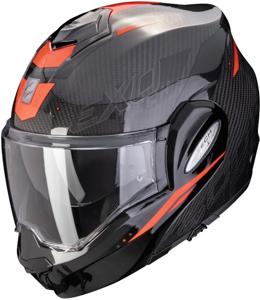 SCORPION EXO-Tech Evo Carbon Rover, Systeemhelm, Zwart-Rood