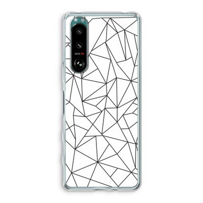 Geometrische lijnen zwart: Sony Xperia 5 III Transparant Hoesje