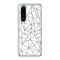 Geometrische lijnen zwart: Sony Xperia 5 III Transparant Hoesje