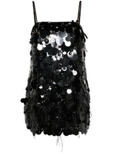 PINKO robe courte Vitiano à sequins - Noir