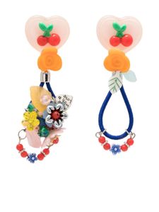 Amir Slama boucles d'oreilles pendantes à motif cerise - Multicolore