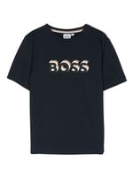 BOSS Kidswear t-shirt à logo en caoutchouc - Bleu - thumbnail