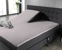 Homecare - Hoeslaken Splittopper Katoen - Grijs - 200 x 220 Homecare - Hoeslaken Splittopper Katoen - Grijs - 200 x 220