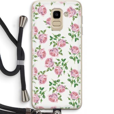 Kleine roosjes: Samsung Galaxy J6 (2018) Transparant Hoesje met koord