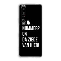 Da ziede van hier - Zwart: Sony Xperia 1 III Transparant Hoesje