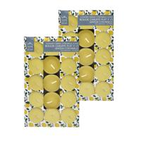 Citronella geur theelichtjes - Citrus geur - 30x stuks - waxinelichtjes - geurkaarsen