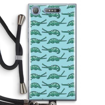 Kroko: Sony Xperia XZ1 Transparant Hoesje met koord