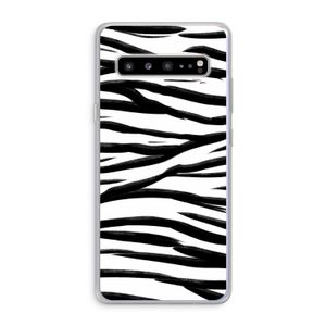 Zebra pattern: Samsung Galaxy S10 5G Transparant Hoesje