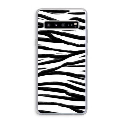 Zebra pattern: Samsung Galaxy S10 5G Transparant Hoesje
