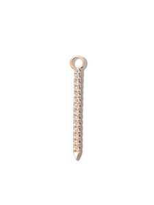 MARIA TASH pendentif Eternity Bar en or blanc 18ct pavé de diamants - Rose