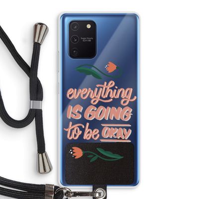 Optimistic flower girl: Samsung Galaxy Note 10 Lite Transparant Hoesje met koord