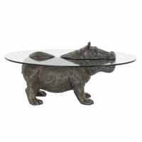 Bijzettafel DKD Home Decor 80 x 50 x 37 cm Kristal Transparant Koper Hars