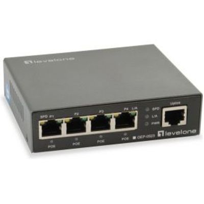 LevelOne GEP-0523 netwerk-switch Gigabit Ethernet (10/100/1000) Zwart Power over Ethernet (PoE)