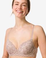HEMA Voorgevormde kanten bh met beugel beige (beige)