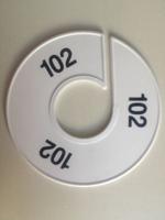 Maatring 11 cm wit/zwart 102