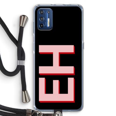 Monogram: Motorola Moto G9 Plus Transparant Hoesje met koord