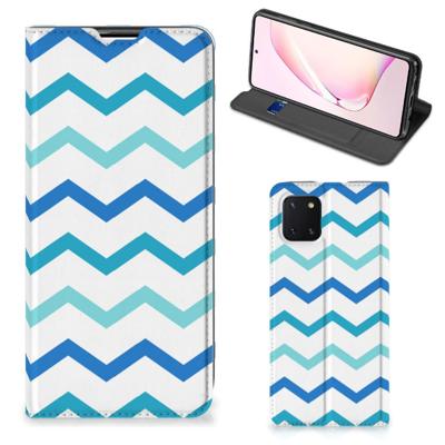 Samsung Galaxy Note 10 Lite | Hoesje met Magneet | Zigzag Blauw