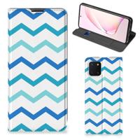 Samsung Galaxy Note 10 Lite | Hoesje met Magneet | Zigzag Blauw
