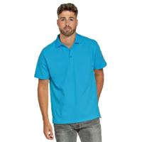 Heren basic poloshirt - turquoise - korte mouw - katoen