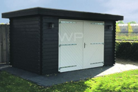 Woodpro Garage Krim 400x250 cm- Plat dak- Hout- Woodpro