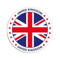 United Kingdom sticker rond 14,8 cm landen decoratie