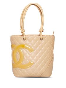 CHANEL Pre-Owned sac cabas Cambon Line (2005-2006) - Marron