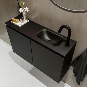 Mondiaz Ture 80cm toiletmeubel urban met wastafel urban rechts 1 kraangat