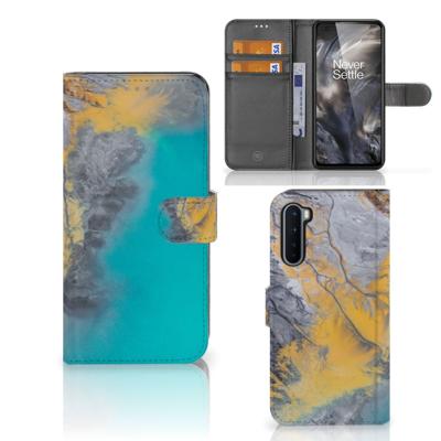 OnePlus Nord | Bookcase | Marble Blue Gold