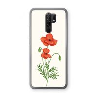 Red poppy: Xiaomi Redmi 9 Transparant Hoesje