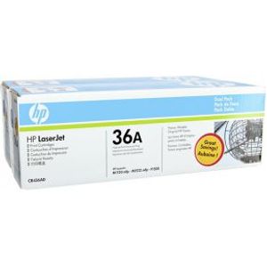 HP 36A originele zwarte LaserJet tonercartridge, 2-pack