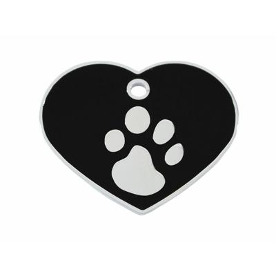 Naamplaatje Imarc Heart Zwart Zilverkleurig