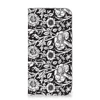 iPhone 14 Smart Cover Black Flowers - thumbnail