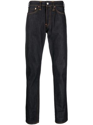 EVISU jean fuselé à logo imprimé - Noir