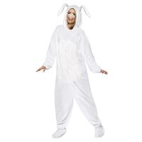 Wit konijn/haas kostuum voor volwassenen - thumbnail