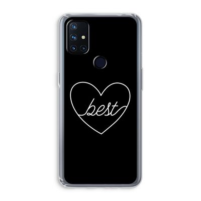 Best heart black: OnePlus Nord N10 5G Transparant Hoesje