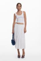 Lange rok met borduursels - WHITE - S